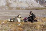 2012 - Svalbard Islands - Chiara and the dog